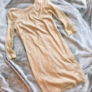 UO Cream Lace Mini Dress